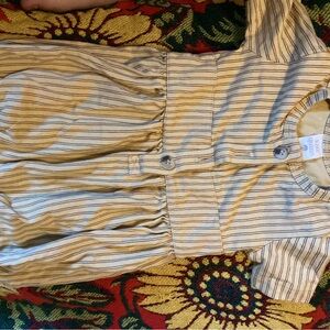 kate quinn pinstripe belted bubble | 0-3m EUC
